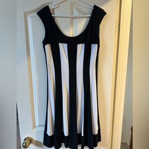 Connected Black and White Dress